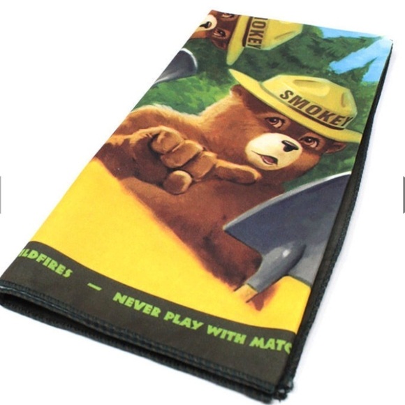 Smokey The Bear Bandana Prevent Wildfires Mandala Forest Woods Scarf - Picture 8 of 8